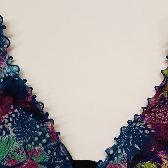 PROFILE BY GOTTEX ONE PIECE ROYAL PEACOCK RUFFLED - Picture 4 of 8